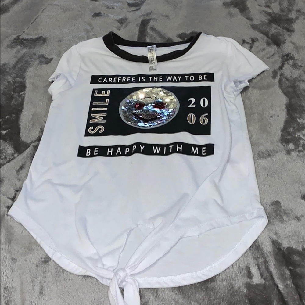 Emoji flip sequins shirt